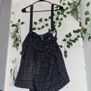 Cute plaid skirt with built in suspenders